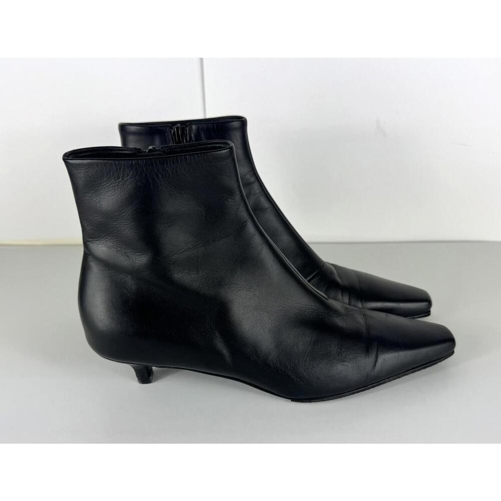 TOTEME Women's The Slim Black Leather Ankle Boot EU 37 US 7 - Picture 5 of 8